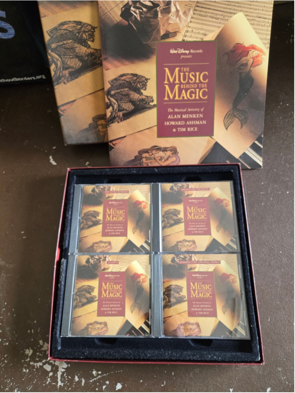 VTG 1994 Disney The Music Behind the Magic 4 CD Box Set Book Complete